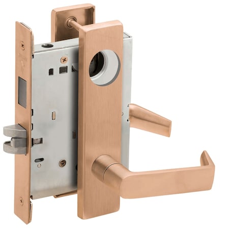 Schlage Dormitory Mortise Lock with Deadbolt, 06L Design, Less Cylinder, Satin Bronze L9473L 06L 612